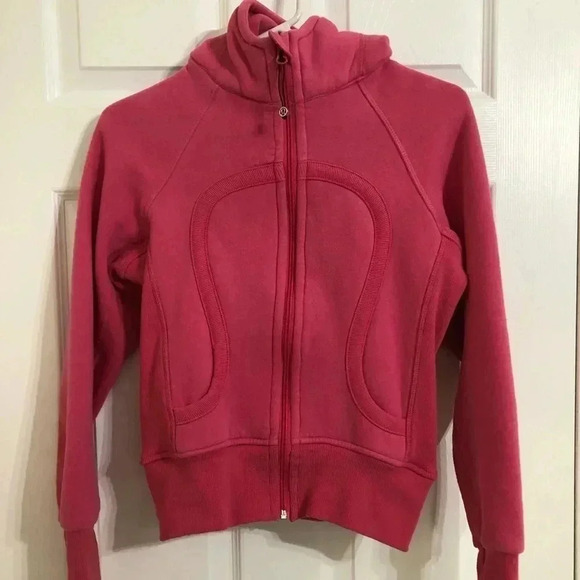 lululemon athletica Tops - Lululemon Hot Pink Scuba Hoodie Size 4